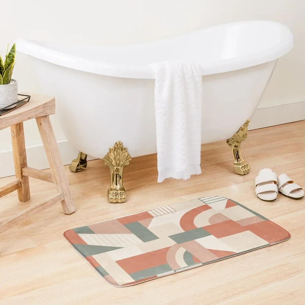 

Earthy Blocks Bath Mat Bath Carpet Rooms Mat