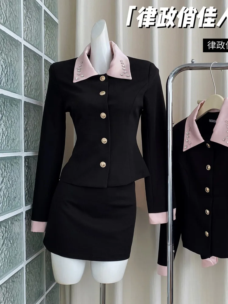 Imagem -05 - Cabolsas de Blazer e Saia Feminina Moda Coreana Roupas Elegantes Roupas Femininas para Primavera Conjunto de Peças 2023