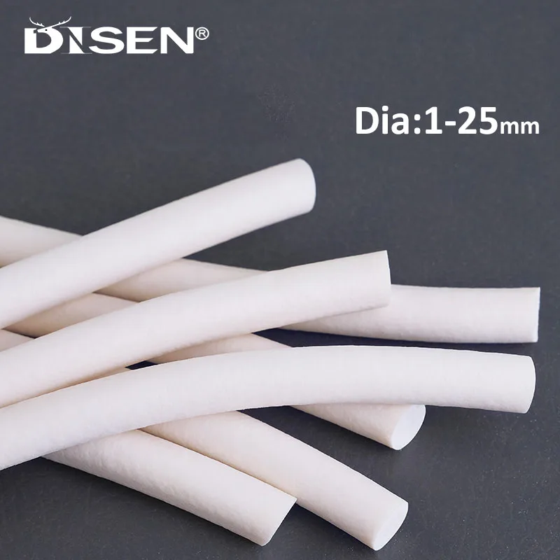 1/2/5/10Meters White Silicone Rubber Sponge Strip Round Solid Foaming Cord For Car Door Window Waterproof Soundproof Sealing