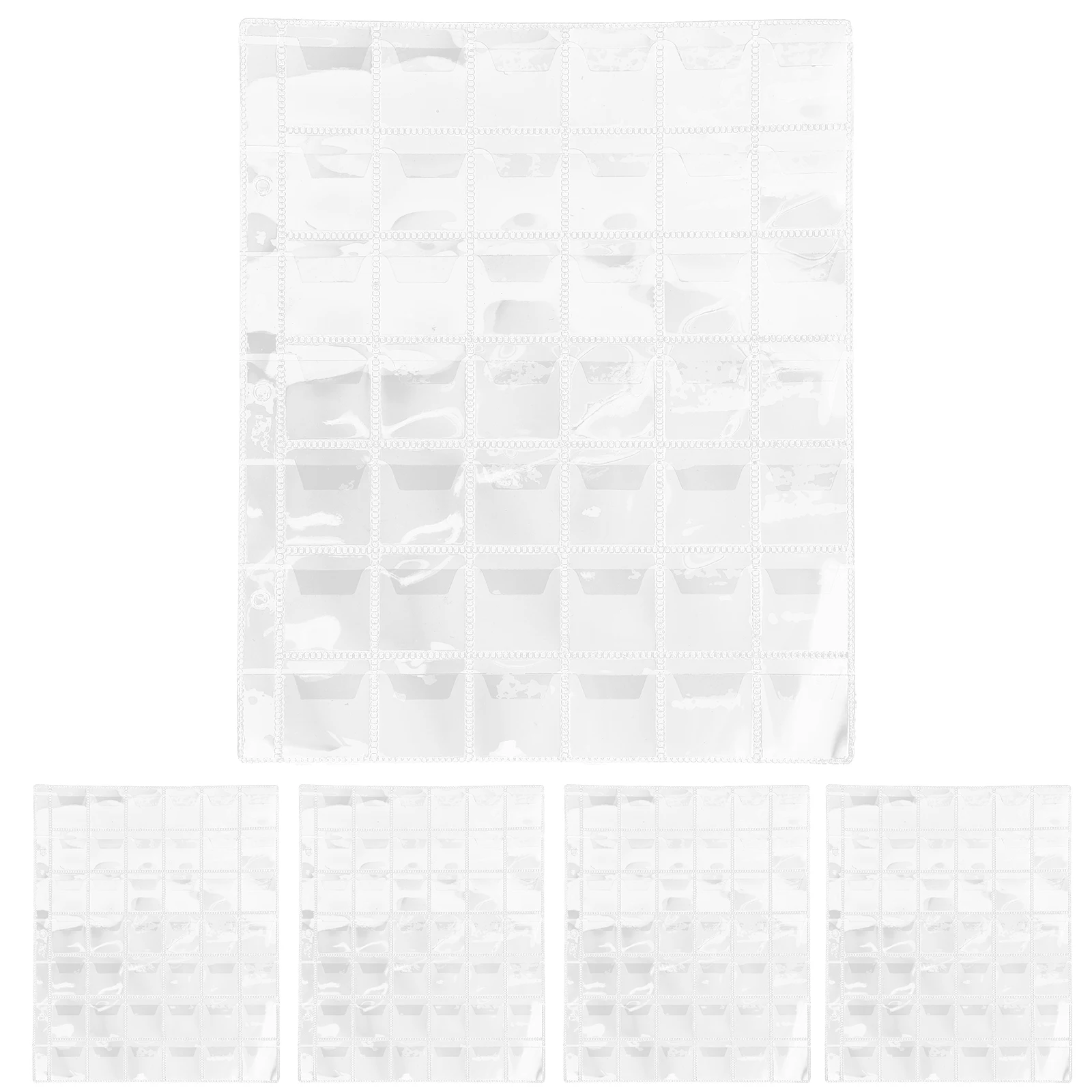 5Pcs Coin Collection Holder Album 42 Pockets Transparent Coin Organizer Book for Collectors Banknotes Storage Collecting Book
