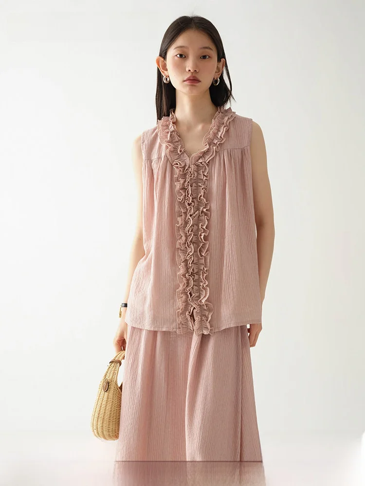 

Женский комплект Babymoon: двусторонний топ с цветочным кружевом и брюки, летний, оригинальный дизайн, свободный крой, однотонный, повседневный