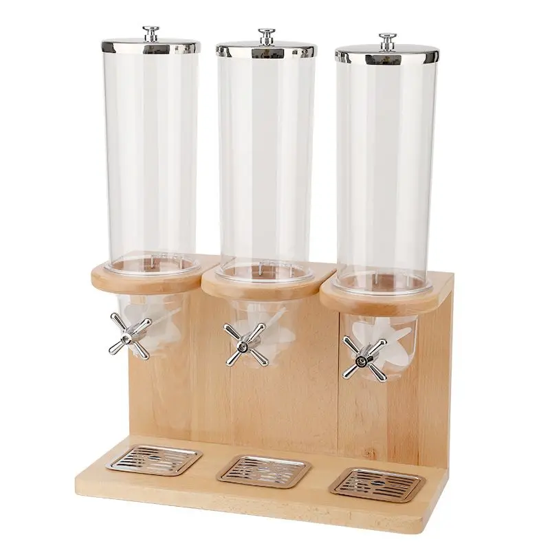 Buffet Cereal Distributor Solid Wood Seat Grain Storage Tank Single Head Double Head Three Head Oat Machine Grain Separator