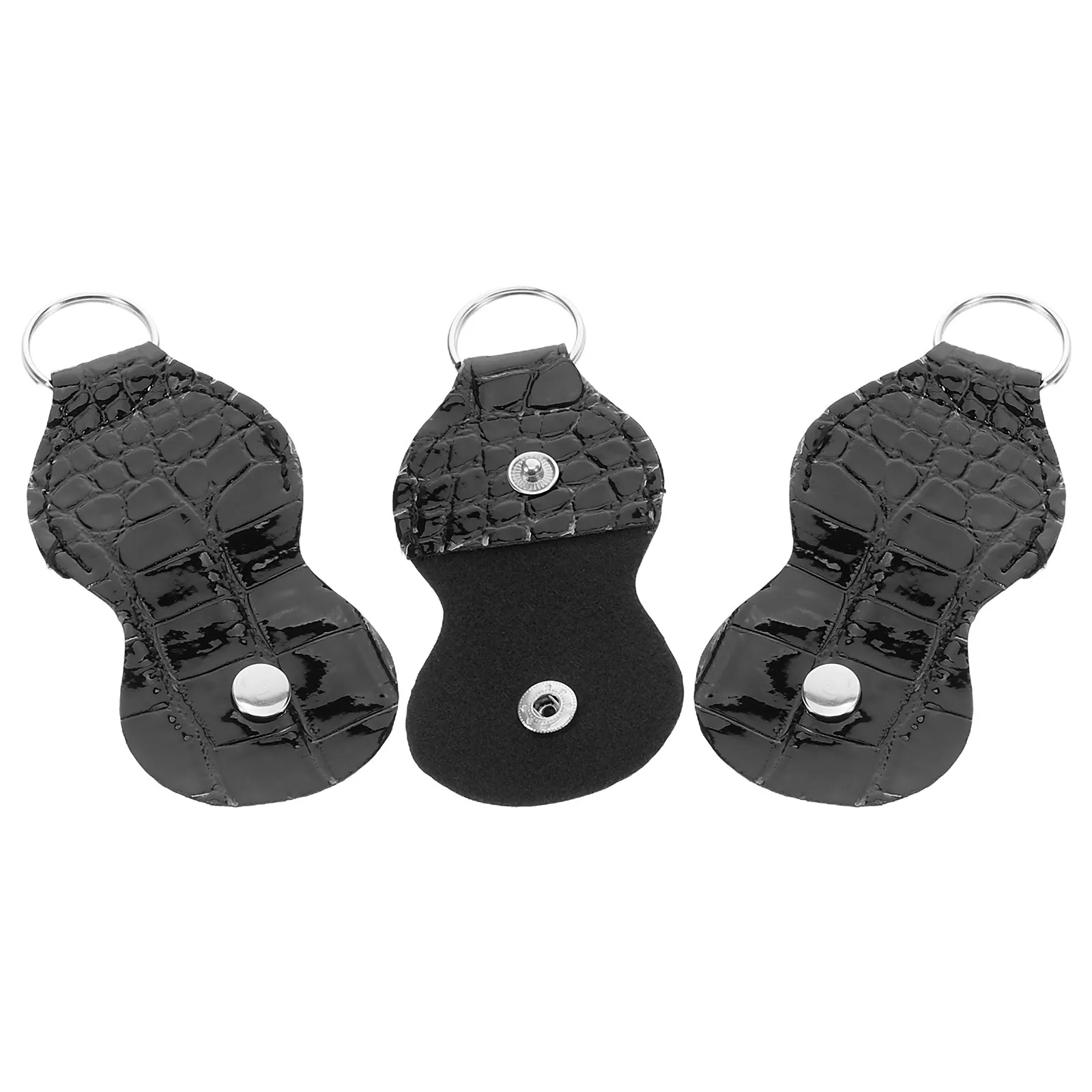 

3Pcs Guitar Picks Case Holder Fake Keychain Compact Plectrum Storage Box for Guitar Players Pick Holder Case