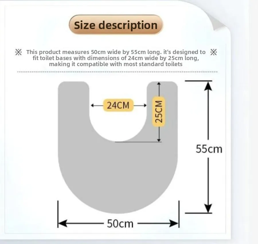 Toilet Floor Mat Cartoon Floor Mat Non-slip Bathroom Quick-drying Dirt-resistant Carpet Home Gift