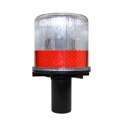 LED Strobe Signal Light, PC Shell, impermeável, à prova de poeira, Solar Tráfego Luzes de Advertência, Cones Construção Rodoviária, Barricada Lâmpadas