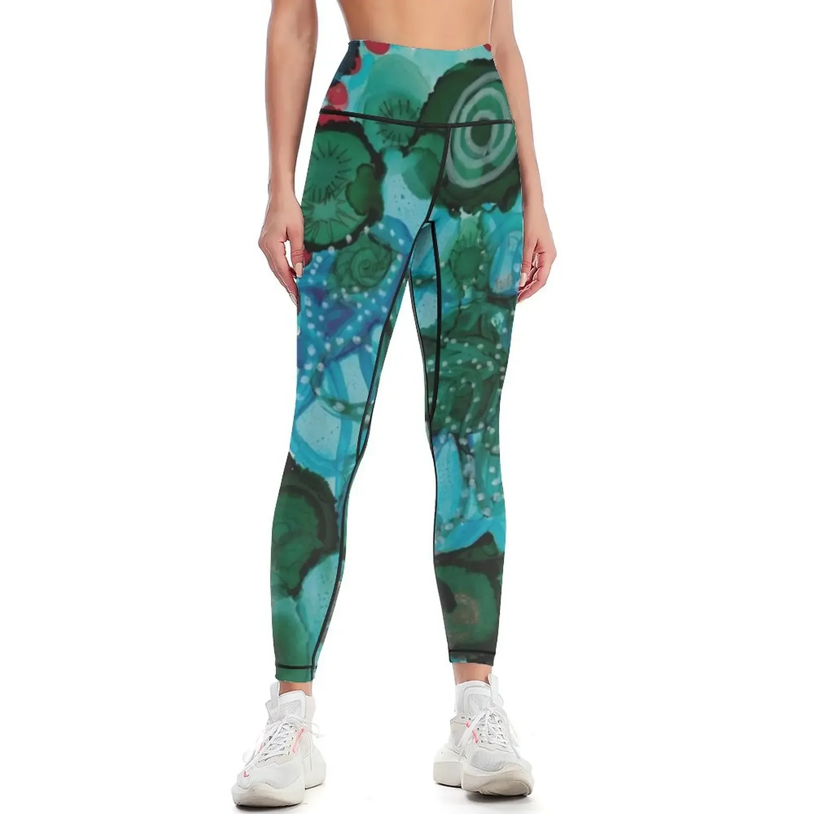 

Underwater Garden Leggings push up tights for sportswear gym Fitness clothing Leginsy push up Womens Leggings