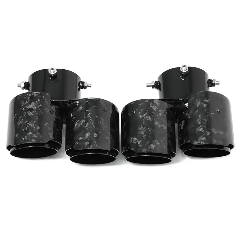 Hot Sale Muffler Tail Throat for Straight Stainless Black Universal Car Glossy Carbon Fiber Muffler Tip Exhaust System Pipe