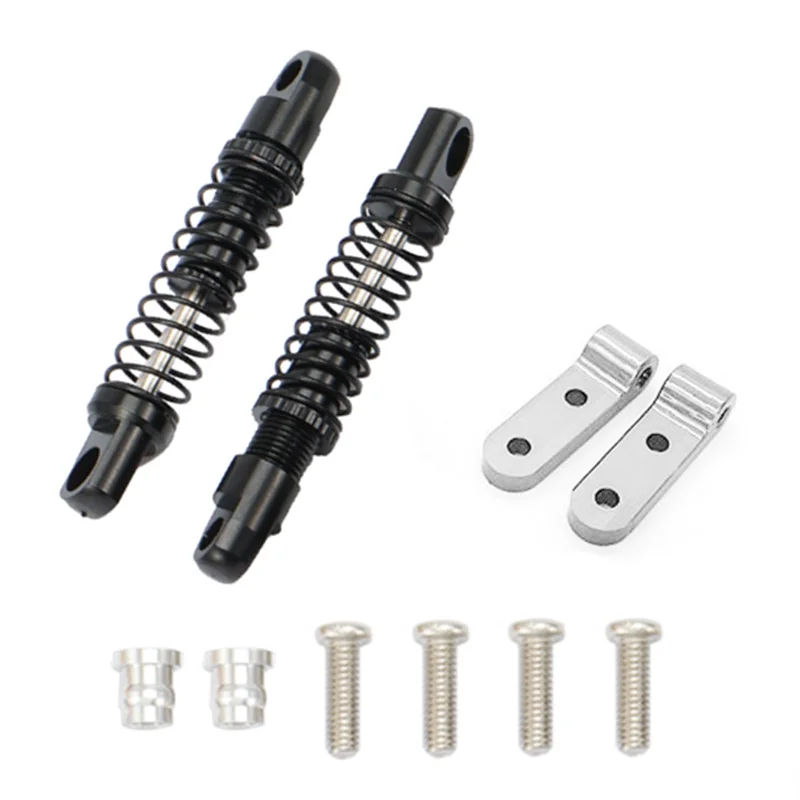 

for WPL D12 RC Car Metal Rear Shock Absorber Damper with Mount Fixed Seat Upgrades Parts Accessories,4