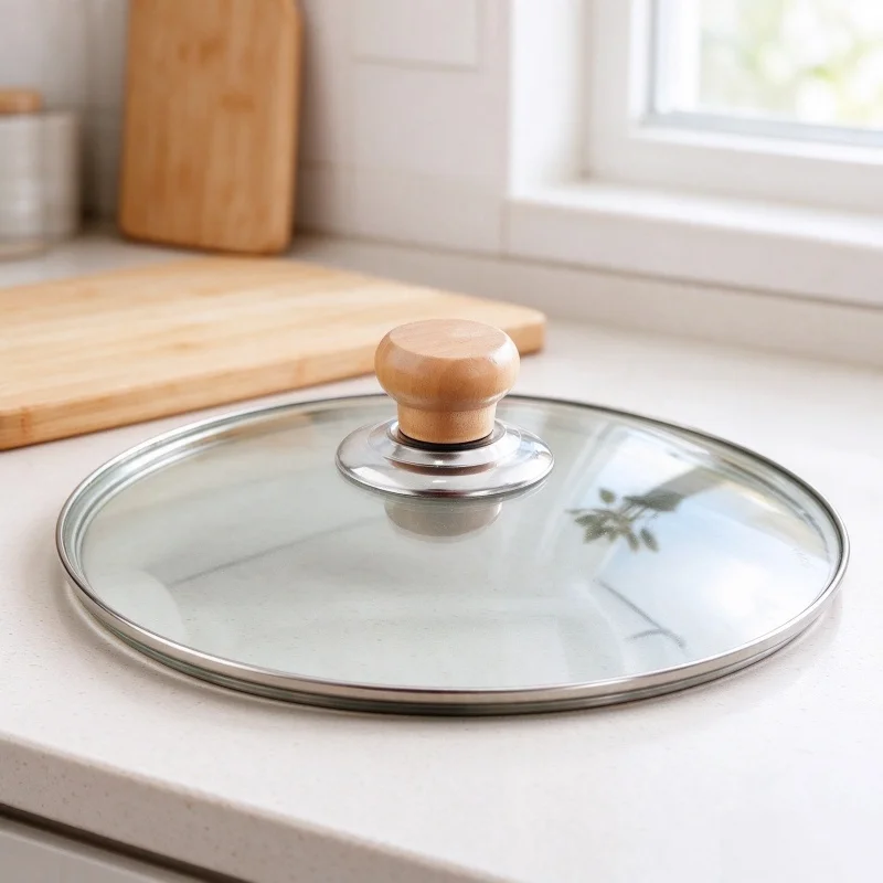 Universal Pot Lid Knob Wooden Heat Resistant Pan Cover Replacement Handle Cookware Lid Lifting Grip Kitchen Pot Lid Handle
