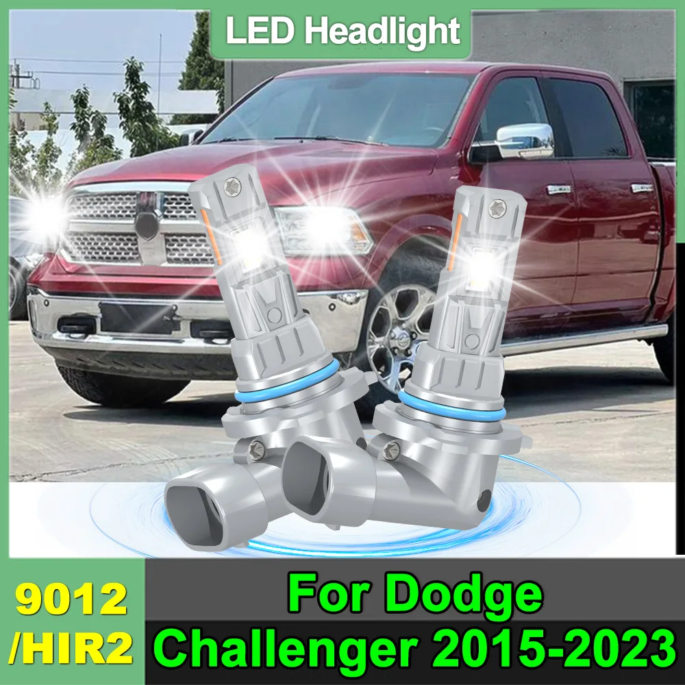 

For Dodge Challenger 2015-2023 9012 HIR2 LED Headlight Bulbs Super Bright 6000k Single Copper Tube Auto Light Bulbs