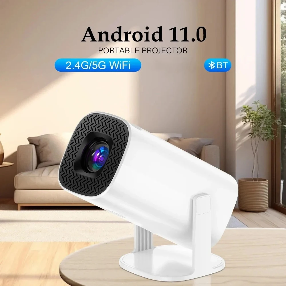 

P30 Smart Projector Android 11 2.4G+5G WiFi BT5.0 300Lumen 1280*720P 4K Supported HD-IN Portable Home Theater Projector