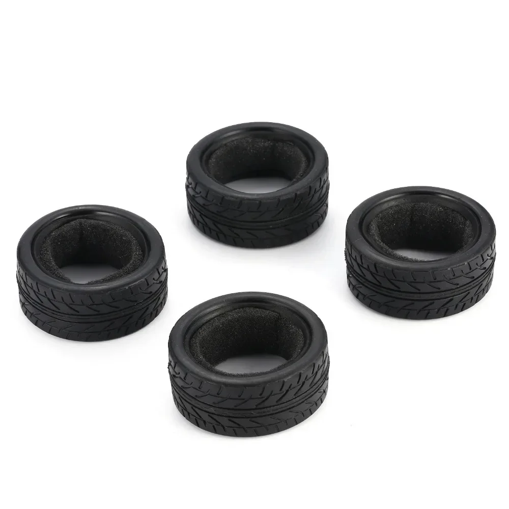 4PCS 1/10 Medium Grain Drift RC On-road Car Rubber Tire 65mm Wheels Soft Tyre Skin for Traxxas Tamiya HPI Kyosho Racing HSP Part