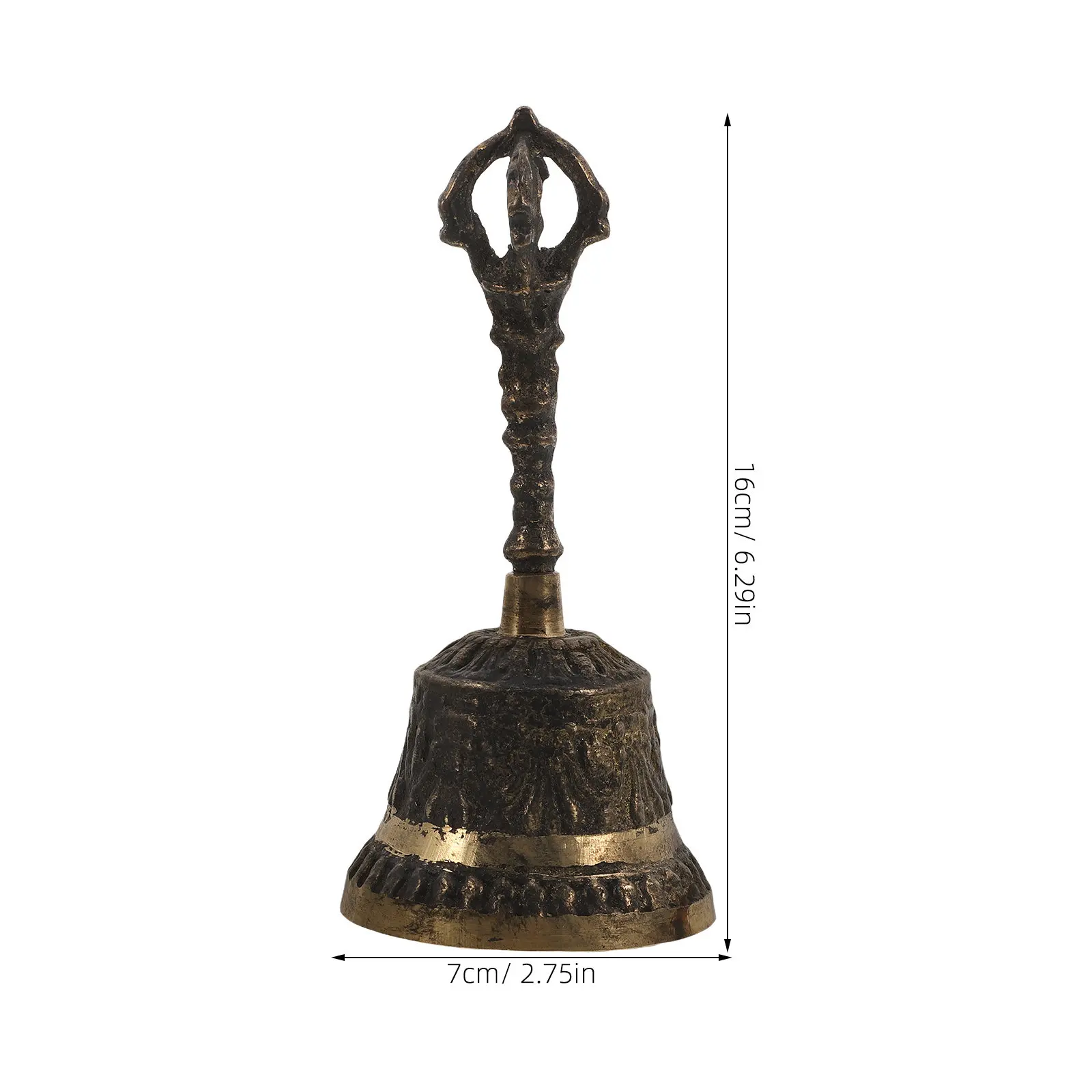 Exquisite Hand Bell Copper Material Multipurpose Call Bell Decorative Home Office School Use Creative Metal Handbell