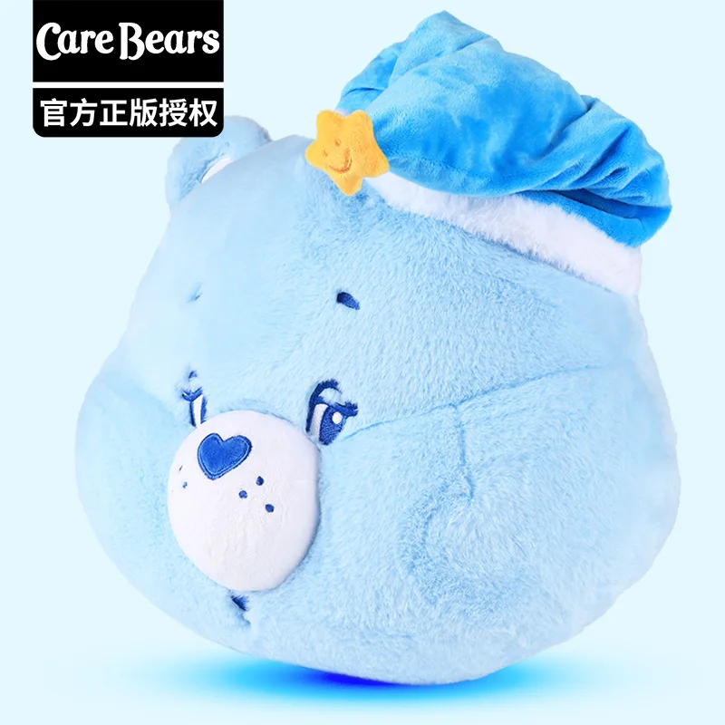 Miniso Kawaii Echte Cartoon Zorgberen Zorgberen Grote Hoofd Slaperige Beer Schattig Pluche Kussen Pop Kussen Speelgoed Pop Kindercadeau