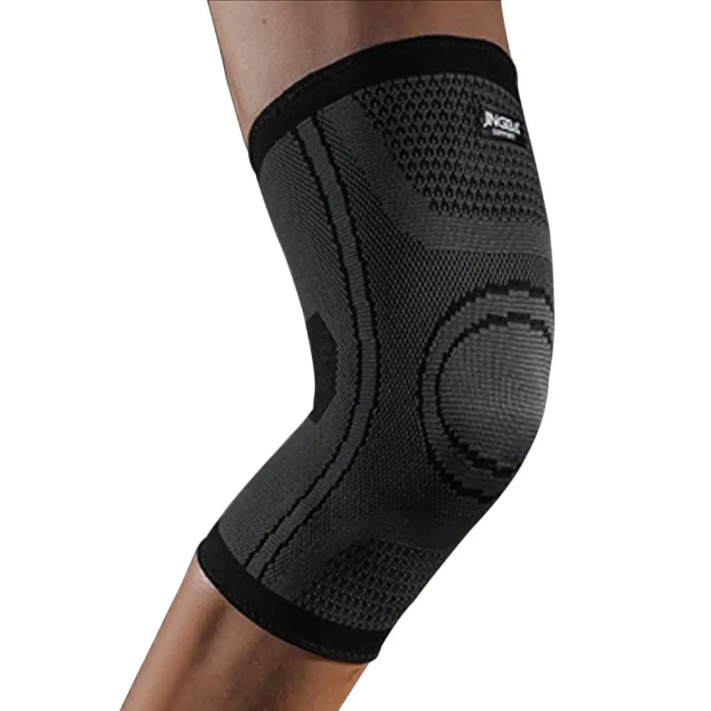 1Pc Elastic Knee Brace Adjustable Protective Sport Knee Support Brace Nylon Sweat Absorption Knee Stabilizer For Workouts