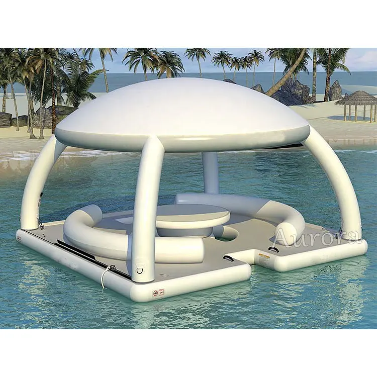 

Floating Island Inflatable Boat Tent Sun water game Shelter Lounge Platform inflatable floating island Yachts