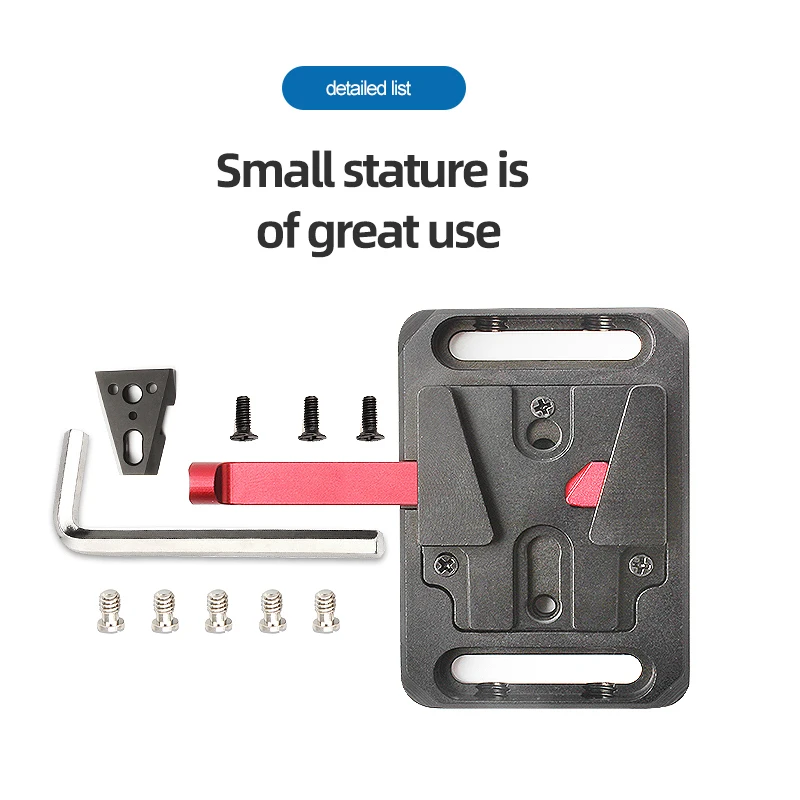 V-mount Instalação Rápida Expansão Board, Bateria Pendurado Buckle, Câmera Fotografia Acessórios, Quick Release Lock, VK-03R