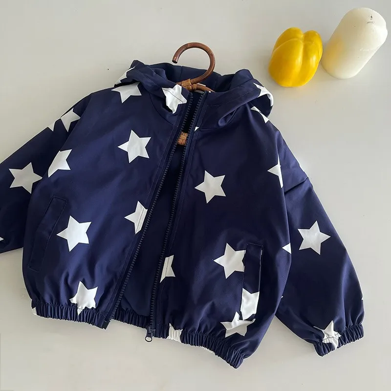 แฟชั่นเด็กทารกพิมพ์ Hooded JACKET ทารกเด็กวัยหัดเดินเด็กการ์ตูน Outwear Coat ฤดูใบไม้ผลิฤดูใบไม้ร่วงสบายๆเสื้อผ้าเด็ก 18M-10Y