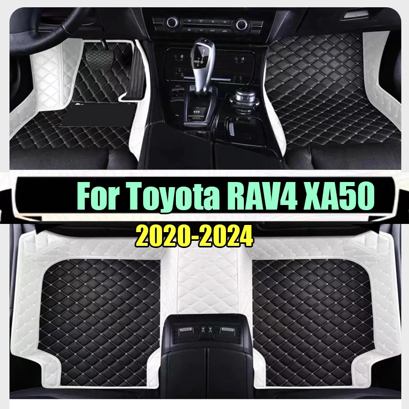 Car Floor Mats For Toyota RAV4 XA50 Hybrid(E-CVT) 2020 2021 2022 2023 2024 Suzuki Across Foot Pads Carpet Interior Accessories