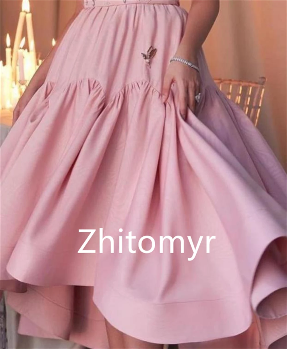 Jiayigong-Robe de Soirée Classique et Moderne Sans Bretelles, Tenue de Bal en Satin avec Perles, sur Mesure, pour Occasions