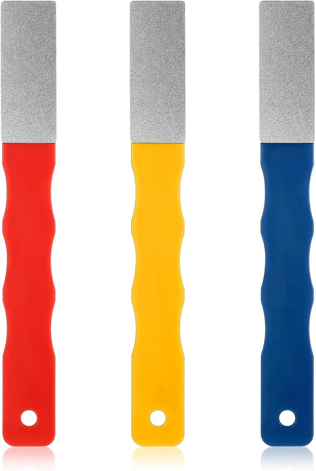 

3pcs Diamond File Set Mini Diamond Hone Kit Diamonds Knife Sharpeners 3Grits #220,400,600 Flat Hand File Knife Set for Outdoor C