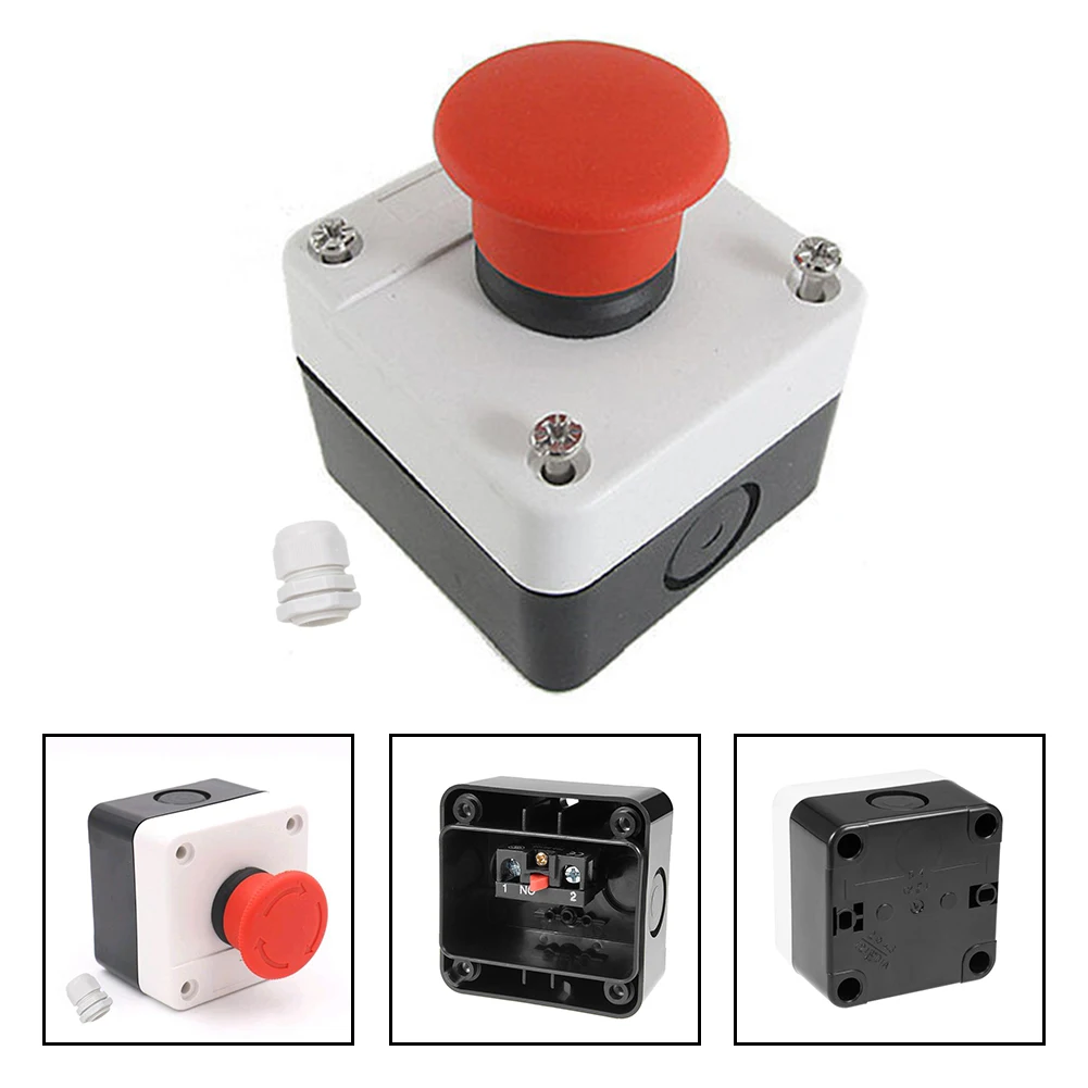 Waterproof EStop Push Button Switch Station 10A AC220V with Sealed Dustproof Protection for Reliable Performance