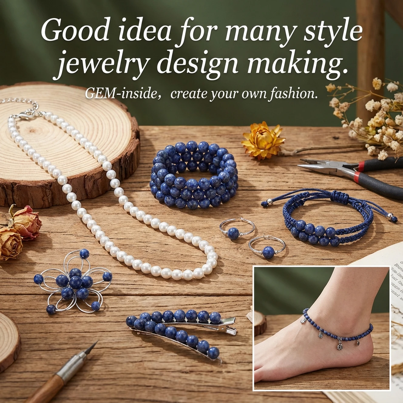 4/6/8/10/12mm A Grade Natural Dumortierite Stone Gem Stone Semi Precious Dark Blue Round Beads Loose Bead For Jewelry Making 15\