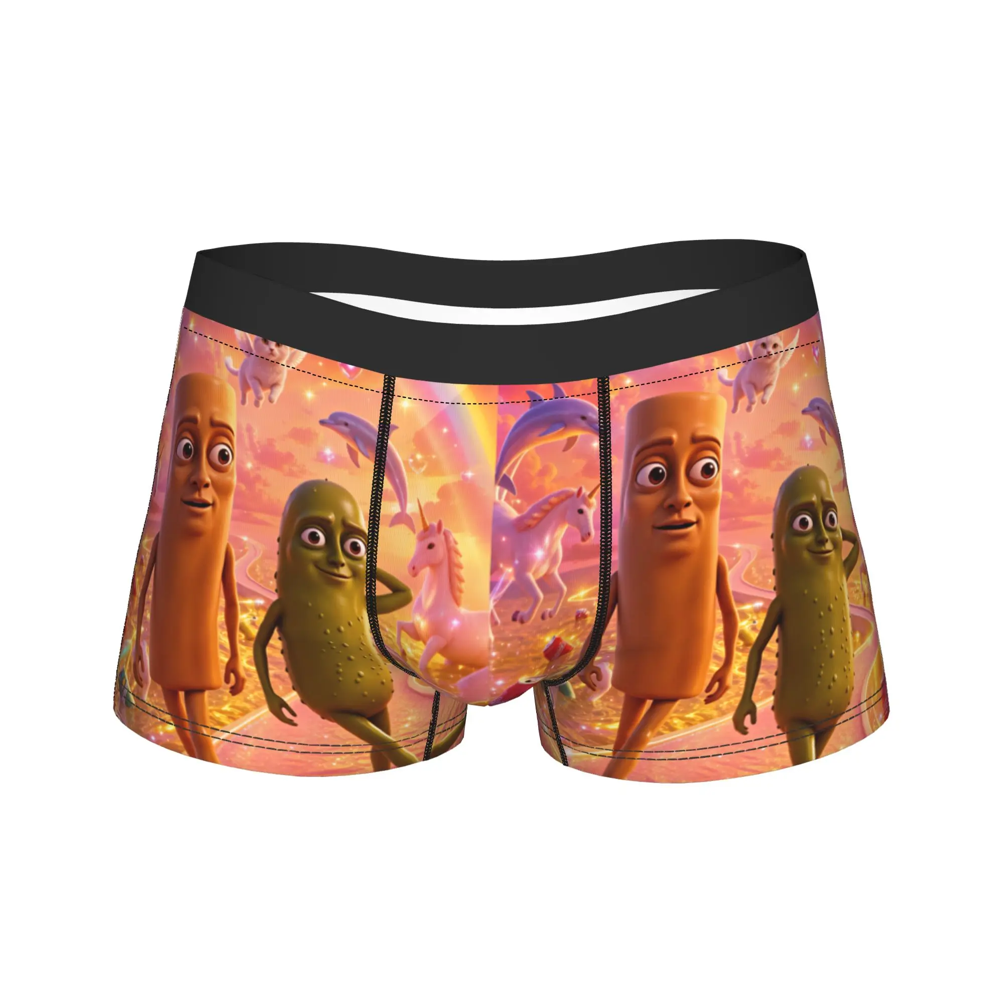 Tung Tung Sahur Pickle Unicorn Dolphin Rainbow Meme Underwear  Customs Trunk Trenky Males Panties Classic Boxer Brief Gift