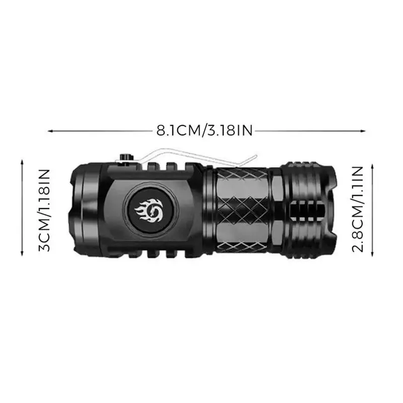 Three-Eyed Monster Mini Flash Super Power Flashlight Flashlight Strong Light Rechargeable Super Bright Portable Lighting