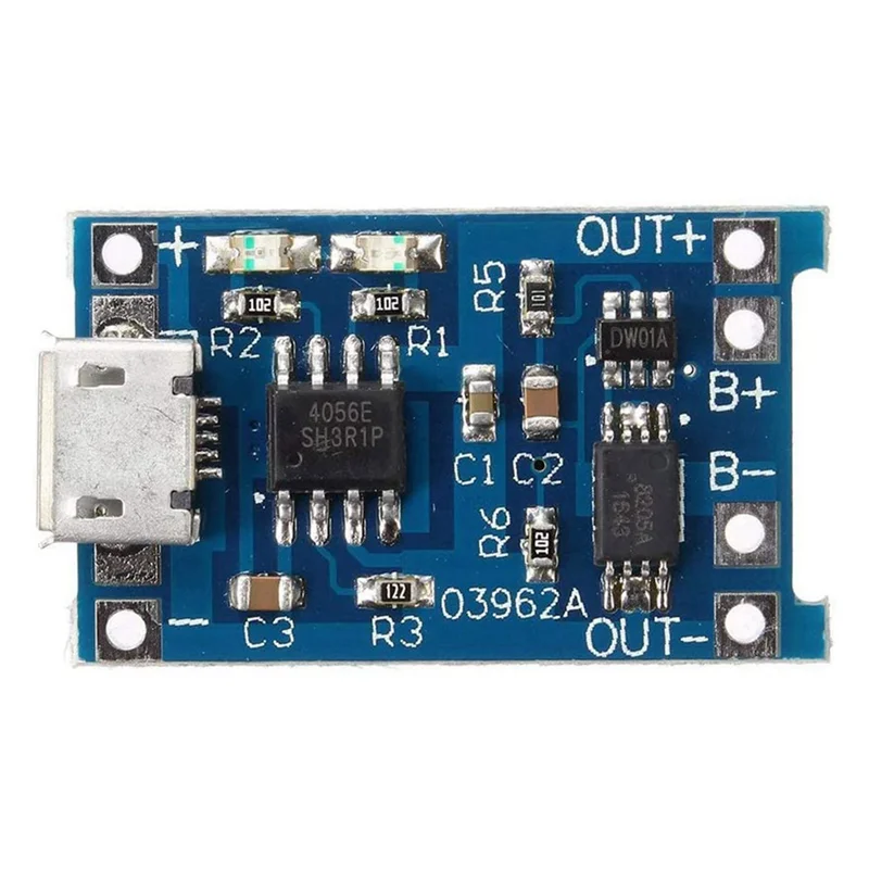 20 piezas 5V 1A 18650 Placa de carga de batería de litio TP4056 Placa de carga de batería de litio Módulo de carga micro-USB Protect-[A51I]