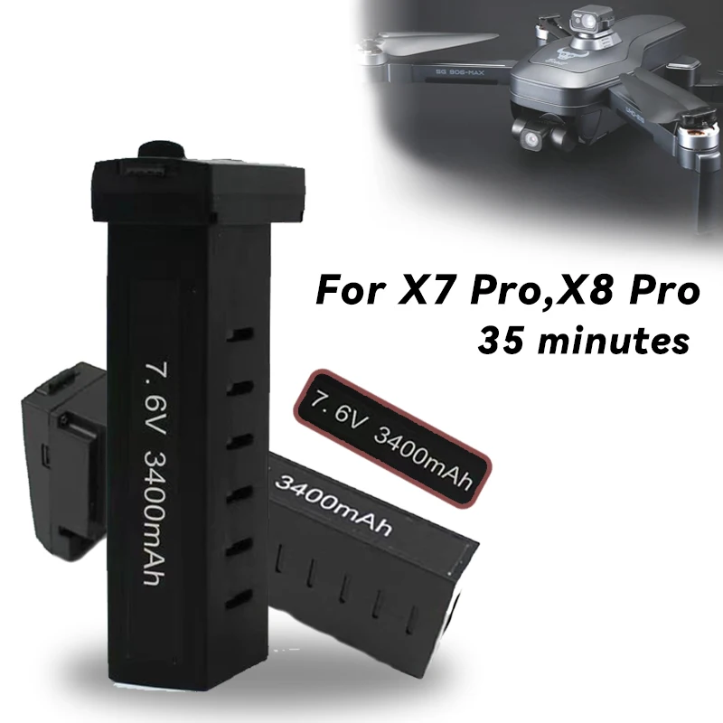 

For X8Pro 7.6V 3400mAh Lithium-Ion Drone Battery for G906,X7 Pro,X8 Pro Remote Control RC Drone Quadcopter 7.6V Batteries