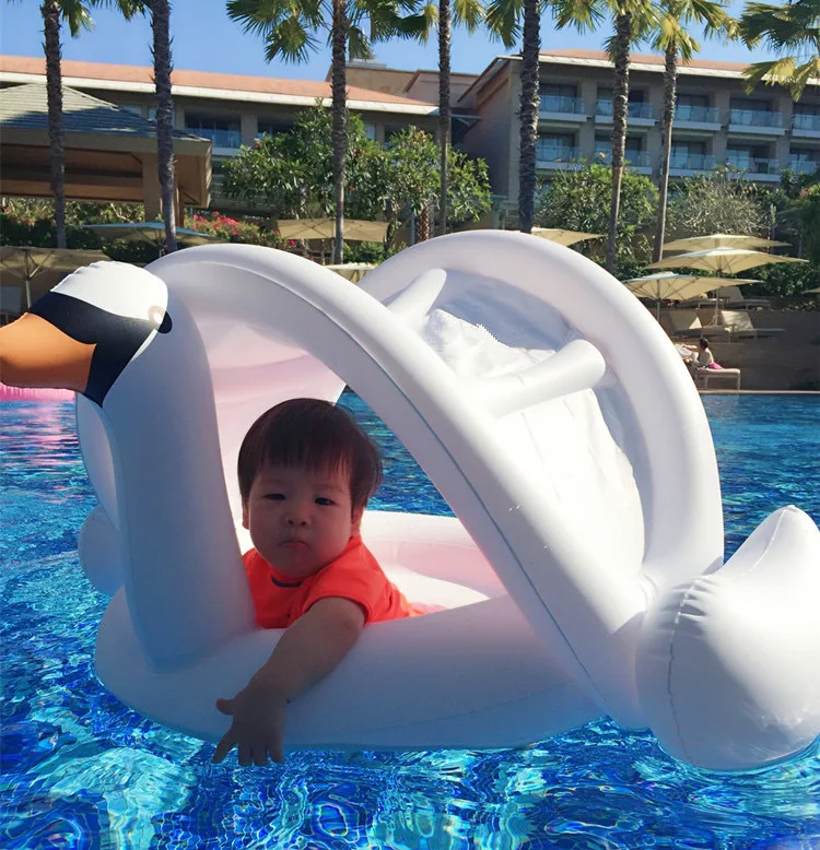 Summer Inflatable Flamingo Swan Pool Float Baby Swim Ring Water Hammock Swimming Float Pool Ring Seat For Kid Child Dropshipping