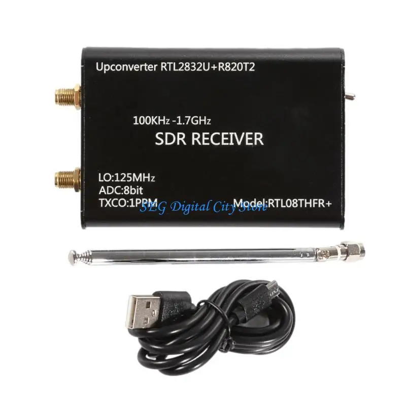 U75B Bandes complètes Software Radio Radio Receiver RTLSDR RTL2832U + R820T2 Récepteur larges courtes avec antenne câble