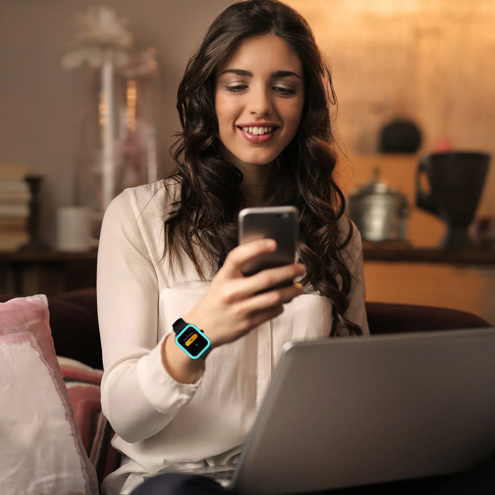 1 unidad: funda protectora para reloj inteligente, fabricada en material de policarbonato, con diseño clásico y elegante, resistente a golpes y arañazos, compatible.