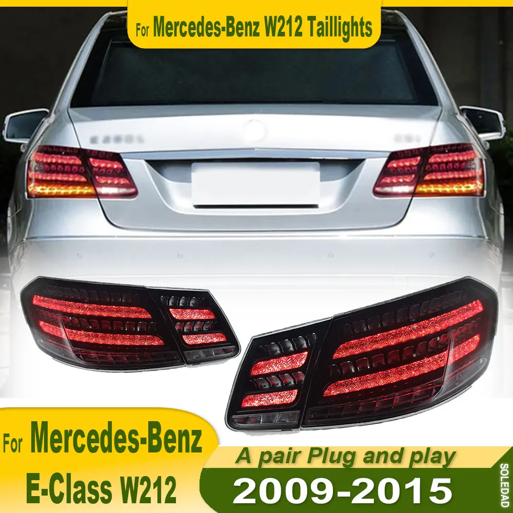 سيارة الذيل ضوء لمرسيدس بنز E-Class W212 2009 2010 2011 2012-2015 LED سيارة الذيل مصابيح النهار تشغيل أضواء اكسسوارات السيارات