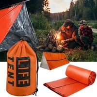 STLF Outdoor Portable 2 Person Emergency Survival Shelter Waterproof Blanket Tarp Tent Survival Tube Tent for Camping Hiking
