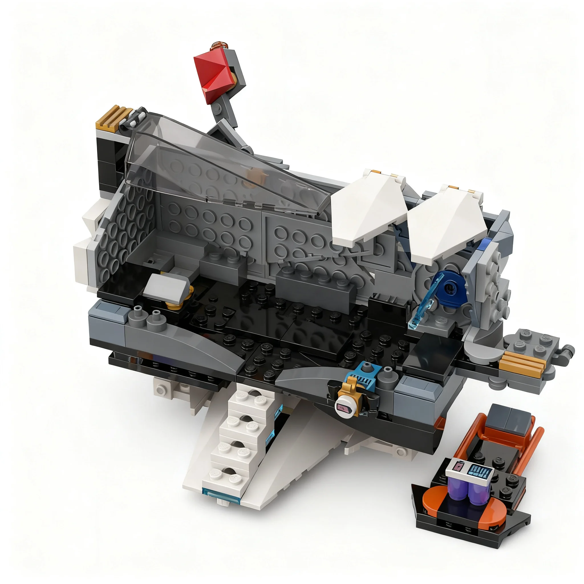 240pcs MOC City Space Planetary Station Model Christmas Gift Collectible Shelf Accent And Creative Home Decor