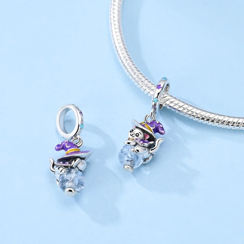 Luminous Series 925 Sterling Silber Charms Perlen Anhänger Glühwürmchen Elfenpfote Planet Charm Passend für Original Armband Damen Schmuck Geschenk – Detail 18