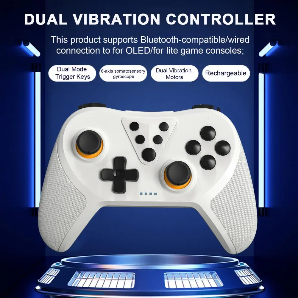 6-axis Body-sensing Gyroscope Controller Controller with Gyroscope 6-axis Body-sensing Dual Vibration Gamepad for Switch