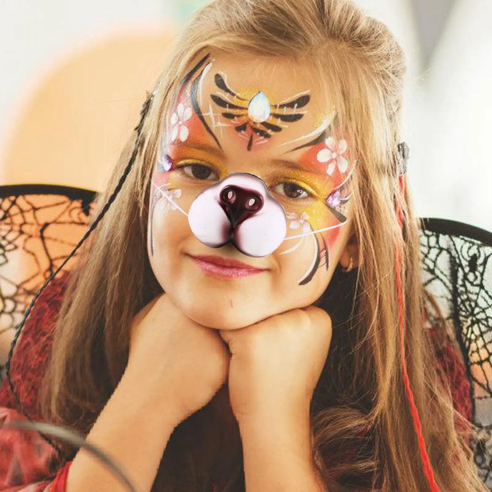Cat Nose Prop Durable Simulation Animal Cosplay Accessory For Halloween Party Carnival Performance Compact Plastic Dress