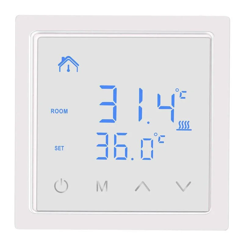 Smart Thermostat 16A Floor Heating Temperature Controller 85-240V Electric Heating Control with LED Touch Screen for Gas Boiler