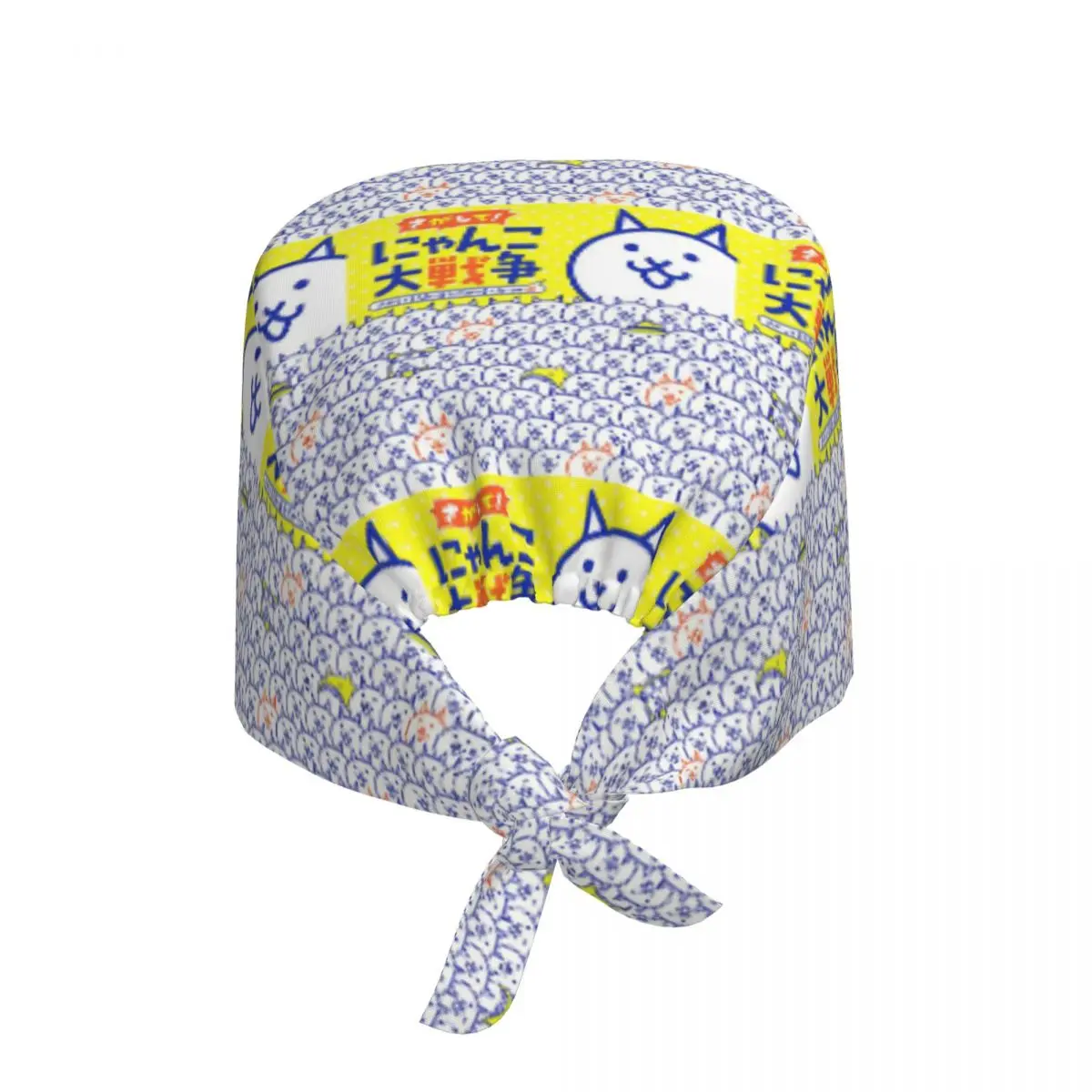 The Battle Cats Scrub Hat Doctor Working Surgical Cap Unisex Adjustable Nursing Caps for Dentist