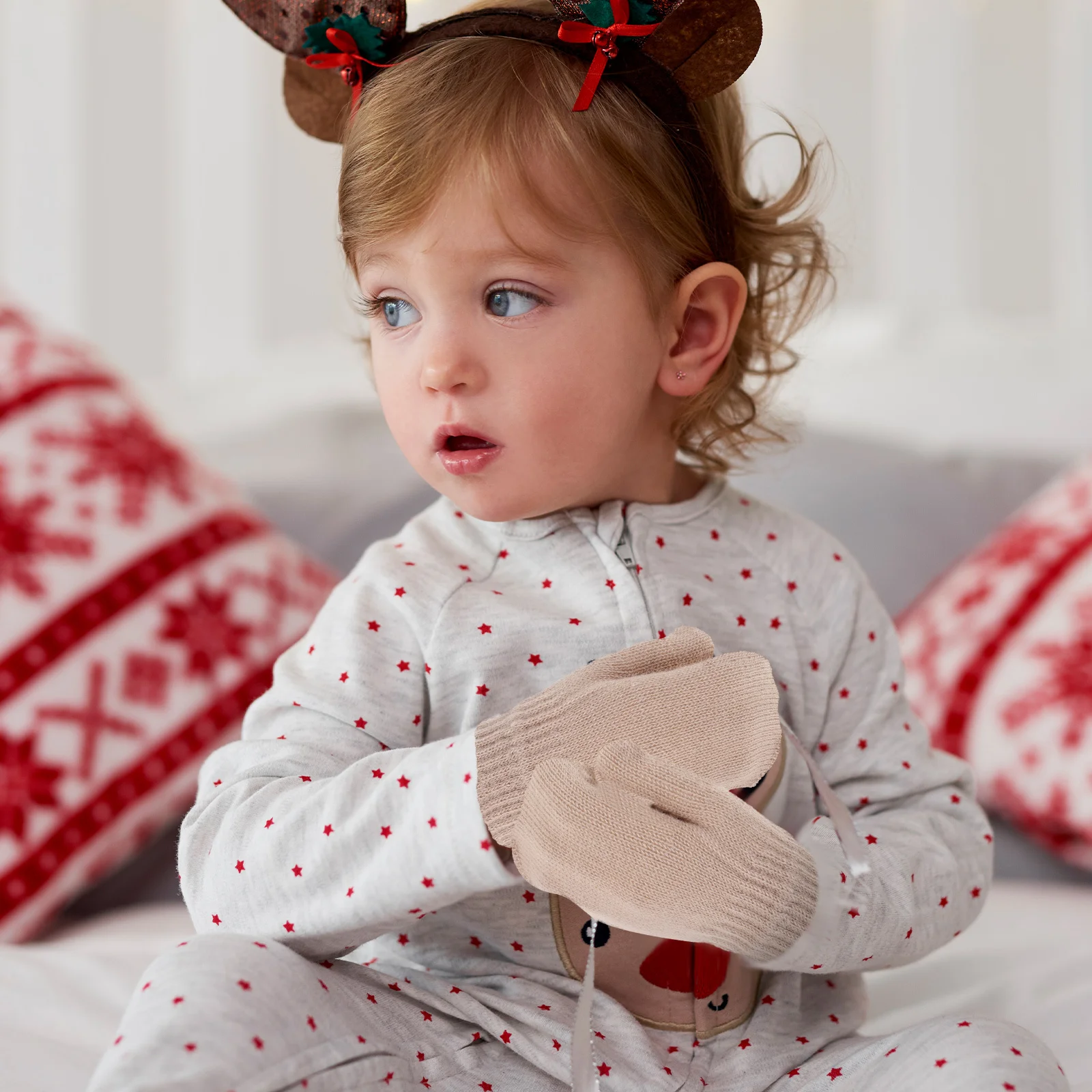 قفازات شتوية للأطفال الصغار، قفازات محبوكة سميكة للغاية ودافئة للأطفال والأولاد والبنات، فائقة النعومة لحماية الطقس البارد، بني فاتح للأطفال #1