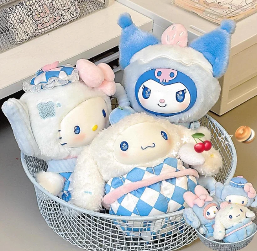 

Sanrio Characters Blue Flutter Series Plush Relaxing Toy Blind Box Hello Kitty Kuromi My Melody Squeeze Toy Girls Gift