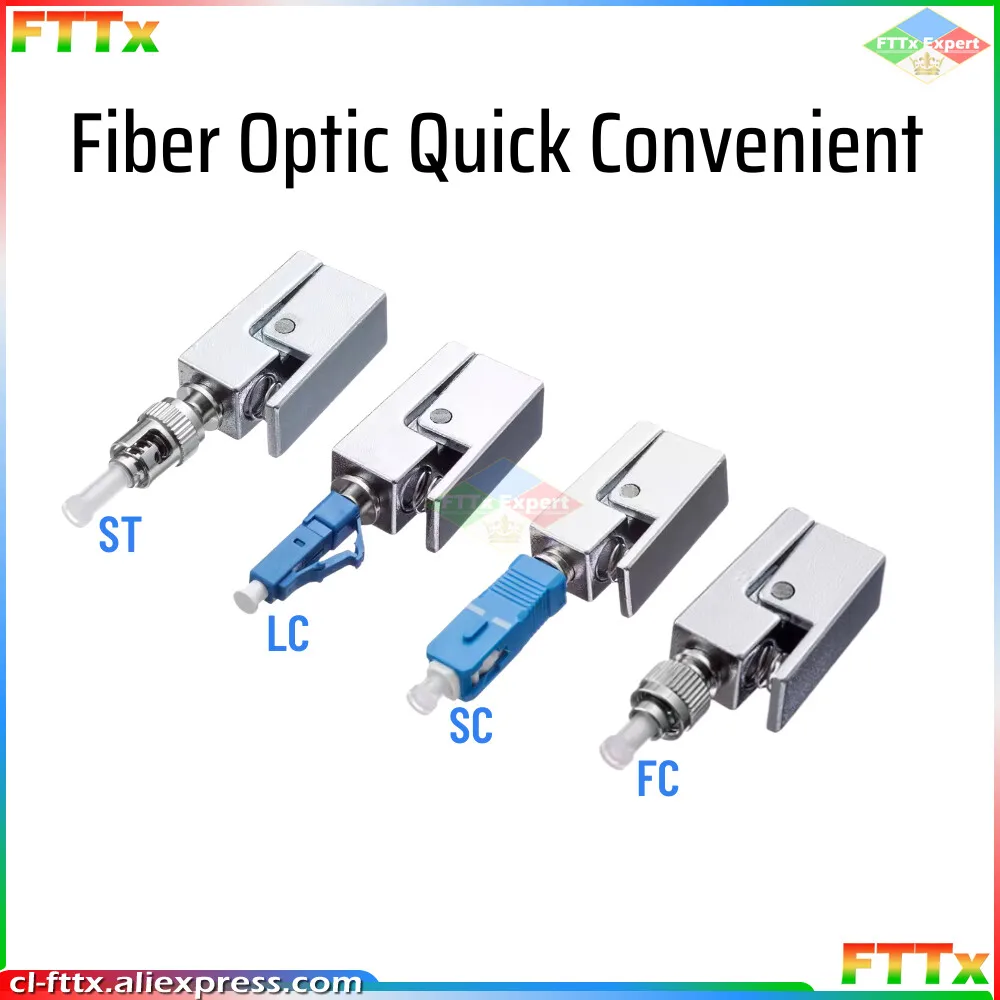 

1Pcs Fiber Optic Fast Connector UPC FC LC SC ST Male Single-mode Mutilmode Square Quick Catch Adapter Convenient Field Assembly