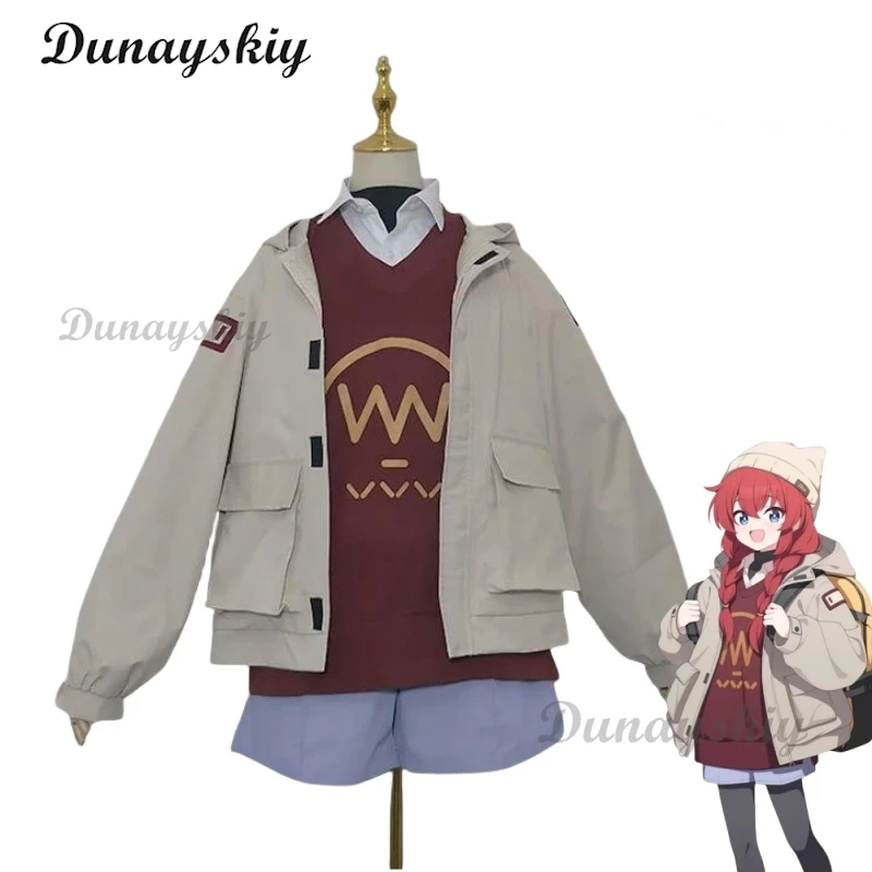 لعبة الأزرق الأرشيف كونوري ماكي تأثيري حلي شعر مستعار هالو تأثيري البدلة هالوين زي حفلة أنيمي الملابس حسب الطلب