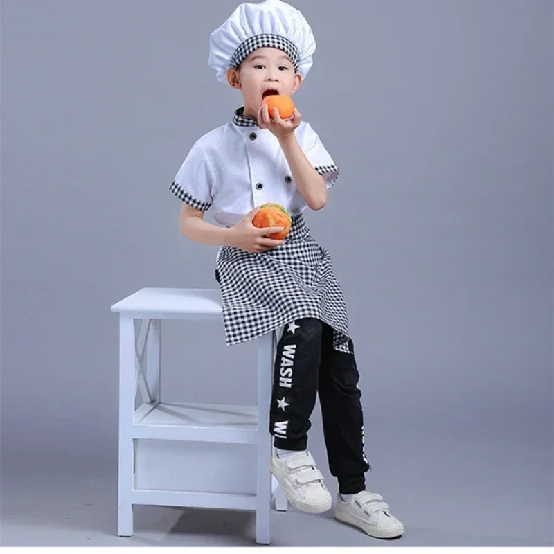 Cooking Uniform for Cosplay Party Girl Boy Kitchen Work Costume School Uniform Children\'s Chef Costumes Games Chef Uniform