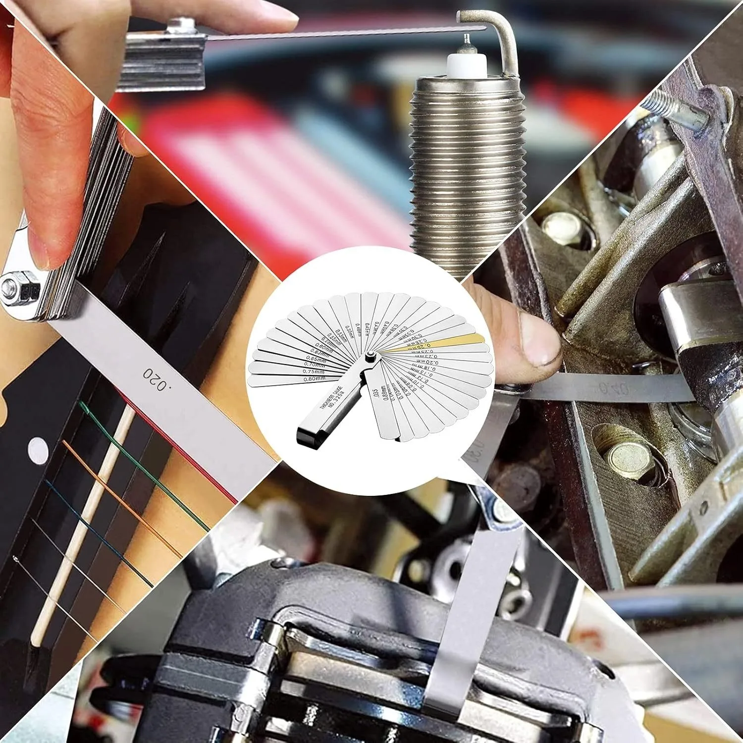 Edelstahl 32-teiliges Fühlerlehren-Set, Präzisionsinstrument zur Lückenmessung, Automotive Ventil-Fühlerlehren-Kit – Detail 3
