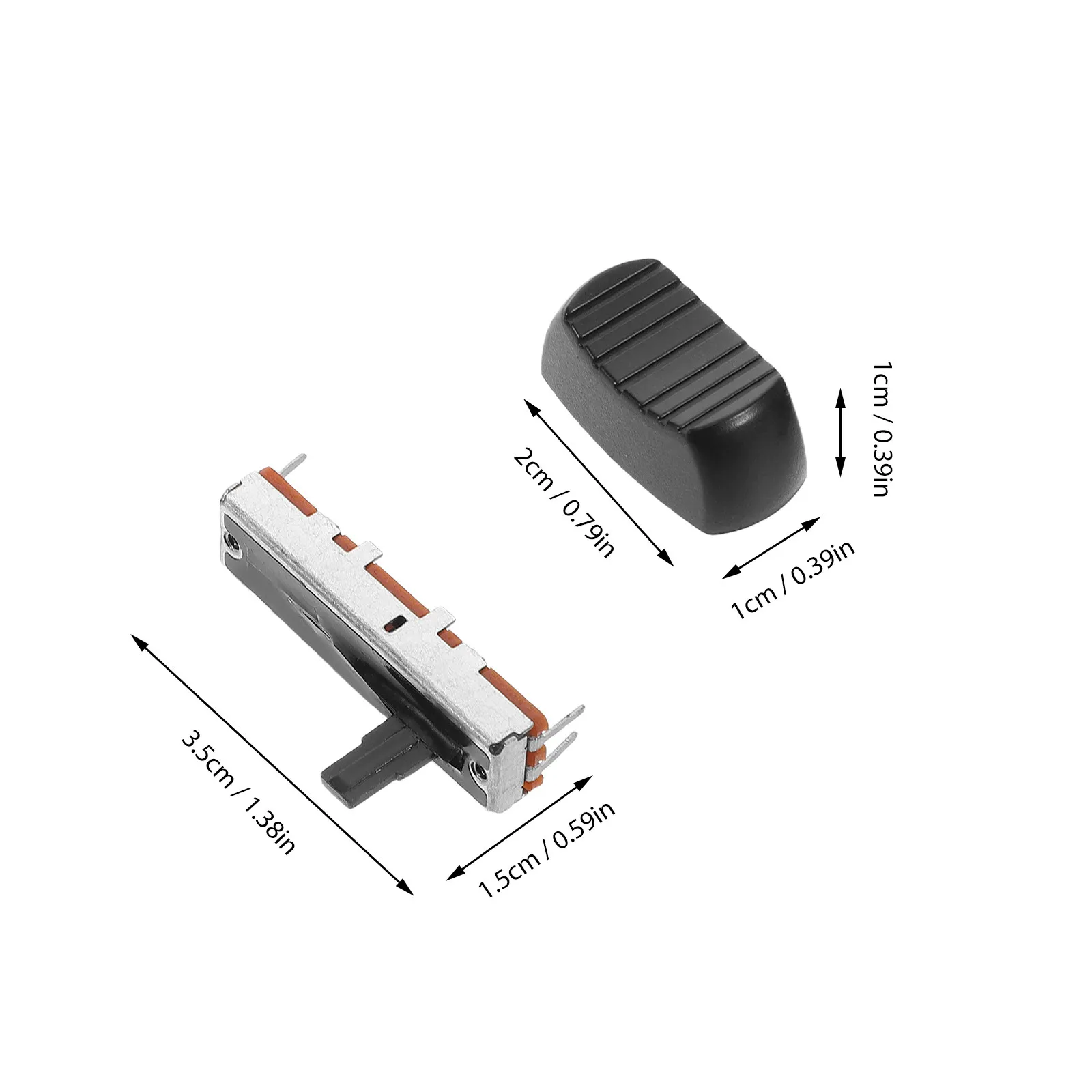 5Sets Audio Mixer Fader Console Potentiometer 35Mm Single Channel Straight Slider Control Knob Caps Replacement for Mixer
