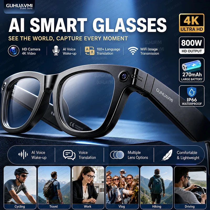 Audio Music To Video Ai Free - 2026 Neue KI-Kamerabrille 8MP HD-Kamera 1080P
